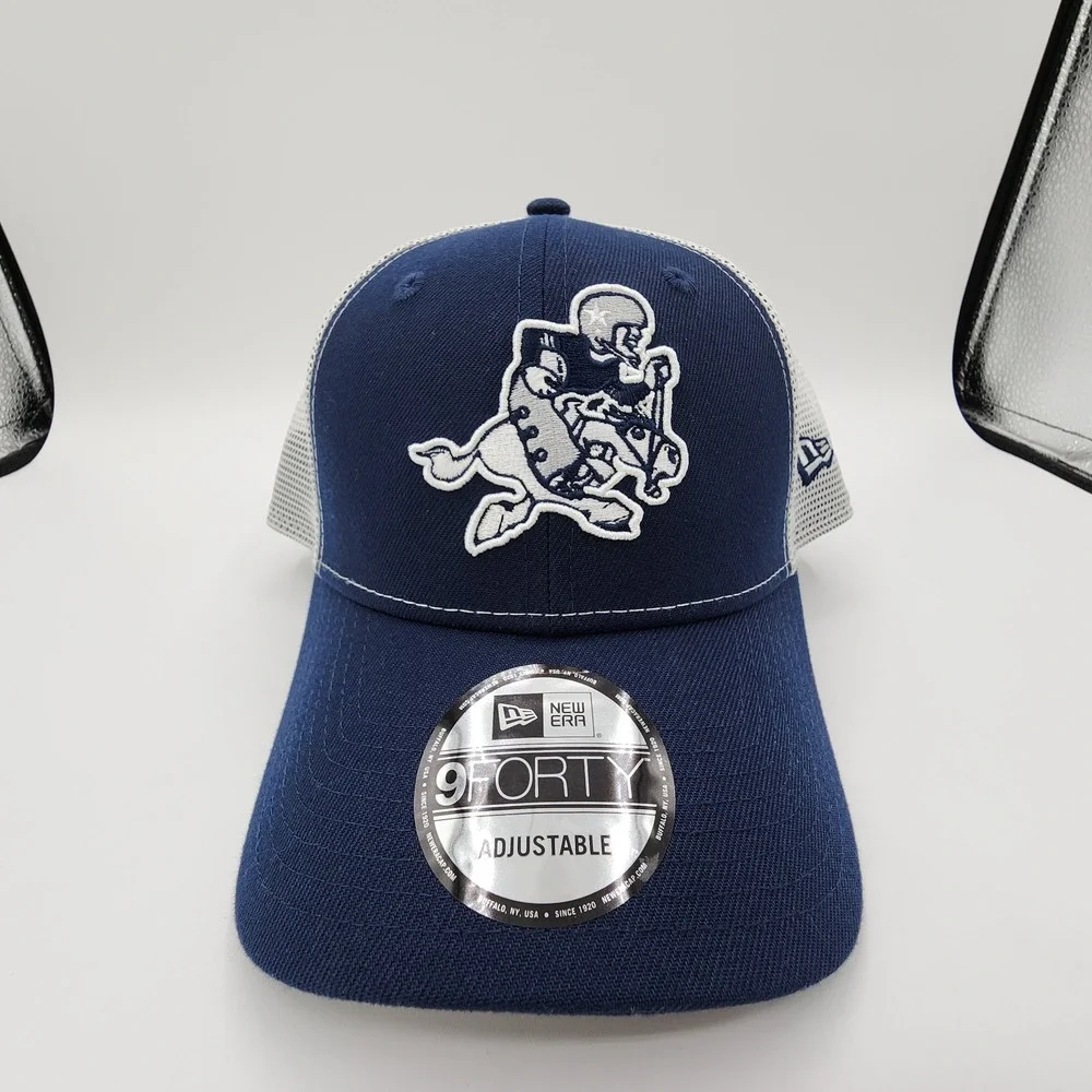 Dallas Cowboys Retro‎ Joe Hat New Era 9FORTY Blue Trucker Mesh Snapback Cap NEW